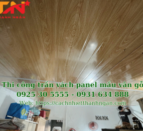 Thi Công Trần Vách Panel Mầu Vẫn Gỗ Tại Biên Hoà, Đồng Nai