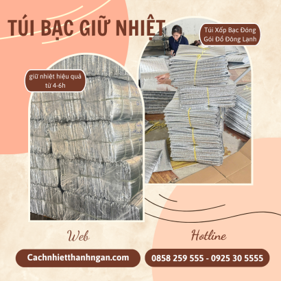 Túi Bạc, Túi Lá Nhôm Giữ Nhiệt Cỡ Lớn Tại Bình Dương