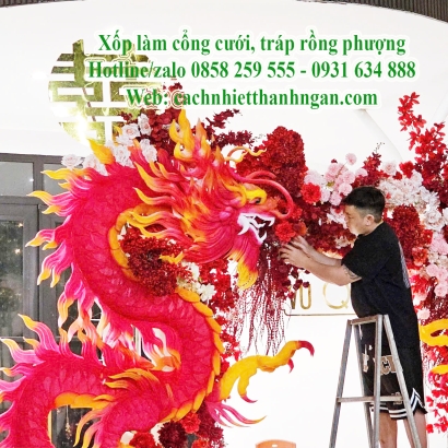 Xốp Dẻo Cắt Phôi Cốt Rồng Phượng, Xốp Làm Tráp Rồng Phụng